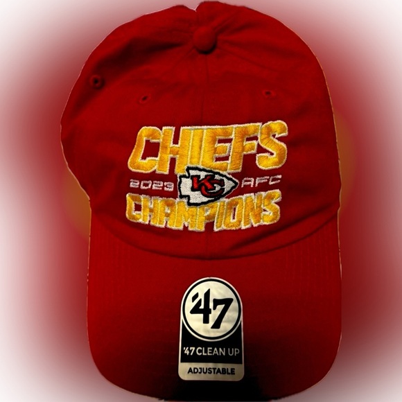 '47 Men's 2023 AFC Champions Kansas City Chiefs Adjustable Hat  new never worn - Picture 1 of 2